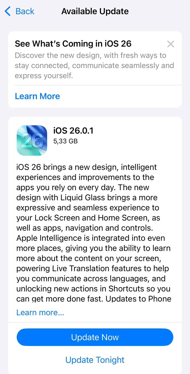 iOS 26 ažuriranje